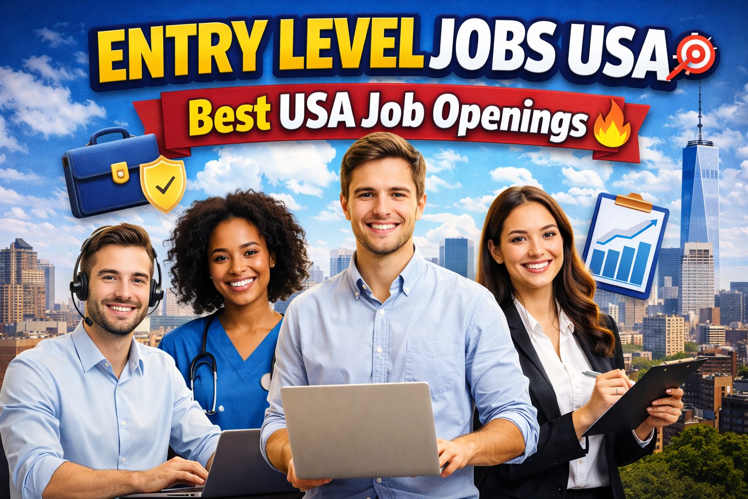 Entry-Level Jobs in the USA 🎯 | Best USA Job Openings 🔥